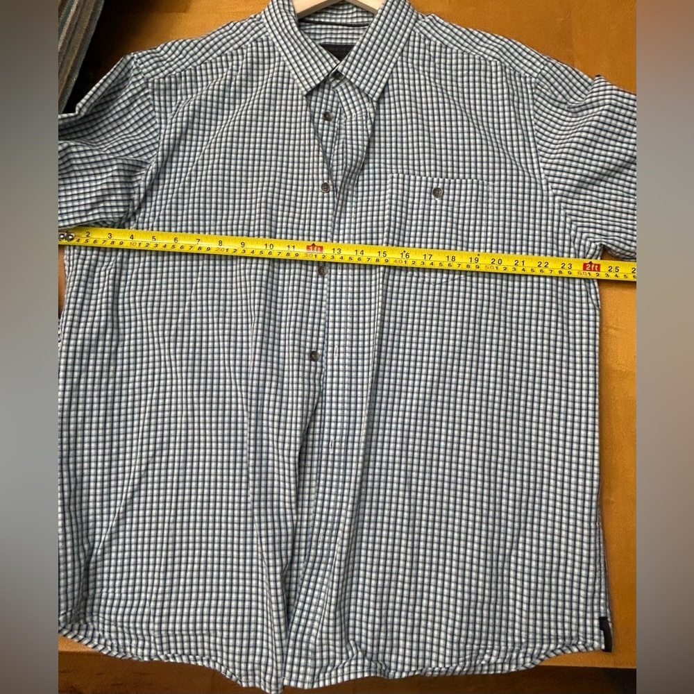 Kenneth Cole Men's Blue and White Checkered Shirt - 100% cotton - Picture 12 of 13